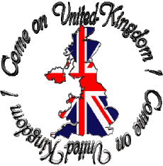 Messages Anglais Come on United-Kingdom Map - Flag 