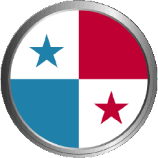 Drapeaux Amériques Panama Rond 