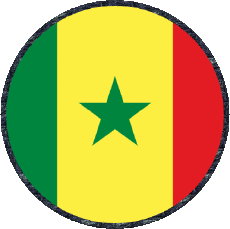 Fahnen Afrika Senegal Runde 