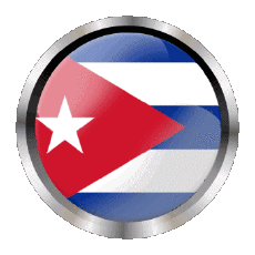 Flags America Cuba Round - Rings 