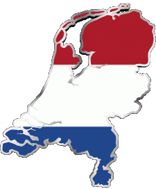 Banderas Europa Países Bajos Mapa 