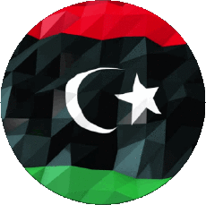Flags Africa Libya Round 