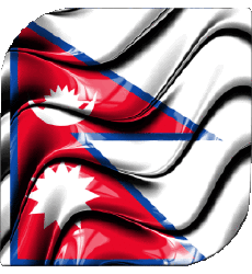Bandiere Asia Nepal Quadrato 