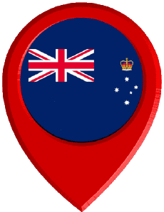 Drapeaux Océanie Australie Victoria Epingle de Localisation 