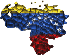 Fahnen Amerika Venezuela Karte 