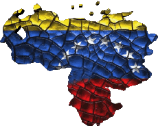 Flags America Venezuela Map 