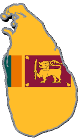 Bandiere Asia Sri Lanka Carta Geografica 