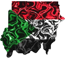 Drapeaux Afrique Soudan Carte 