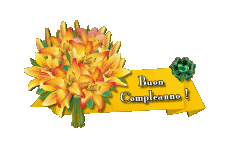 Messagi Italiano Buon Compleanno Floreale Sfondo trasparente 008 