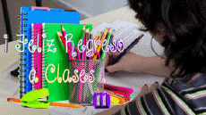 Nachrichten Spanisch Feliz Regreso a Clases Animierter Hintergrund 005 