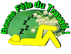 Messagi Francese 1er Mai Bonne Fête du Travail 