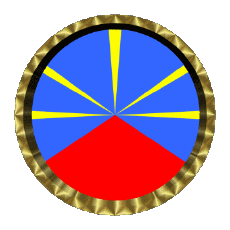Flags France D.O.M - T.O.M La Réunion Round - Rings 