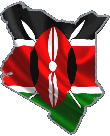 Flags Africa Kenya Map 