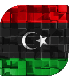 Flags Africa Libya Square 