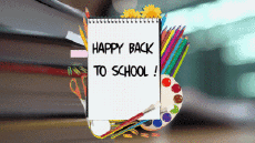 Messagi Inglese Happy Back to School Sfondo animato 003 