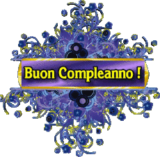 Mensajes Italiano Buon Compleanno Floreale Fondo transparente 009 