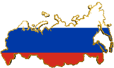 Flags Europe Russia Map 
