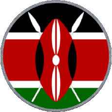 Fahnen Afrika Kenia Runde 