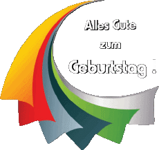 Messages German Alles Gute zum Geburtstag Zusammenfassung - geometrisch Transparent Background 019 