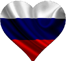 Banderas Europa Rusia Corazón 