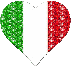 Drapeaux Europe Italie National Coeur 