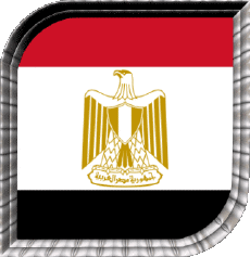 Flags Africa Egypt Square 