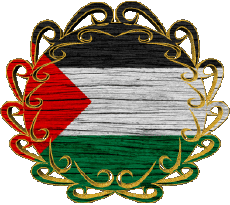 Banderas Asia Palestina Forma 