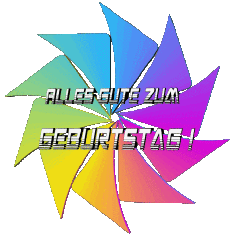Nachrichten Deutsche Alles Gute zum Geburtstag Zusammenfassung - geometrisch Transparenter Hintergrund 016 