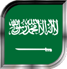 Bandiere Asia Arabia Saudita Quadrato 