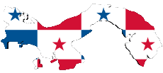 Drapeaux Amériques Panama Carte 