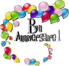 Mensajes Francés Bon Anniversaire Ballons - Confetis 012 