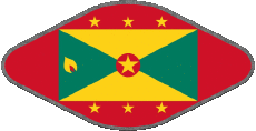 Bandiere America Isole Grenada Ovale 02 