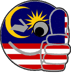 Bandiere Asia Malaysia Faccina - OK 
