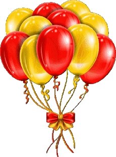 Mensajes Alemán Alles Gute zum Geburtstag Luftballons - Konfetti 007 