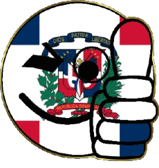 Flags America Dominican Republic Smiley - OK 