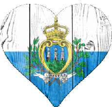 Banderas Europa San Marino Corazón 