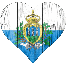 Flags Europe San Marino Heart 