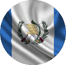 Drapeaux Amériques Guatemala Rond 