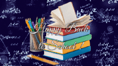 Messages English Happy Back to School Animated Background 002 
