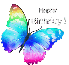 Messages Anglais Happy Birthday Butterflies 005 