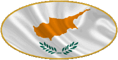 Banderas Europa Chipre Oval 