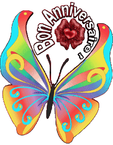 Messagi Francese Bon Anniversaire Papillons 003 