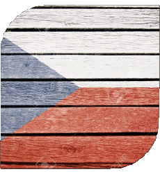 Flags Europe Czech Republic Square 