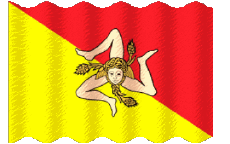 Bandiere Europa Italia Sicilia Sventola 