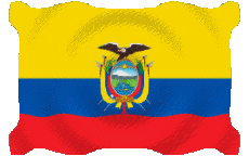 Flags America Ecuador Waving 