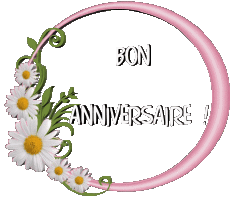 Mensajes Francés Bon Anniversaire Floral Fondo transparente 021 