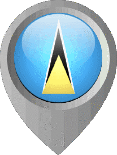 Fahnen Amerika St. Lucia Standort-Pin 