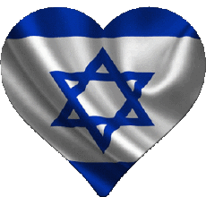 Fahnen Asien Israel Herz 