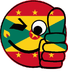 Fahnen Amerika Grenada-Inseln Smiley - OK 