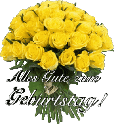 Messages Allemand Alles Gute zum Geburtstag Blumen 015 